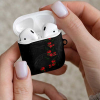 Hawaiian Kakau Art AirPods Case Taro Leaves with Ohia Lehua and Pakala Pattern LT03 - Polynesian Pride