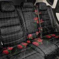 Hawaiian Kakau Art Back Car Seat Cover Taro Leaves with Ohia Lehua and Pakala Pattern LT03 - Polynesian Pride