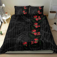 Hawaiian Kakau Art Bedding Set Taro Leaves with Ohia Lehua and Pakala Pattern LT03 - Polynesian Pride
