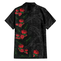 Hawaiian Kakau Art Family Matching Long Sleeve Bodycon Dress and Hawaiian Shirt Taro Leaves with Ohia Lehua and Pakala Pattern - Polynesian Pride