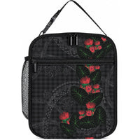 Hawaiian Kakau Art Lunch Bag LT03 10.2 × 8.3 × 4.3 inch Black - Polynesian Pride