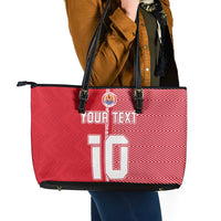 Custom Tahiti Football-Iron Warriors Leather Tote Bag