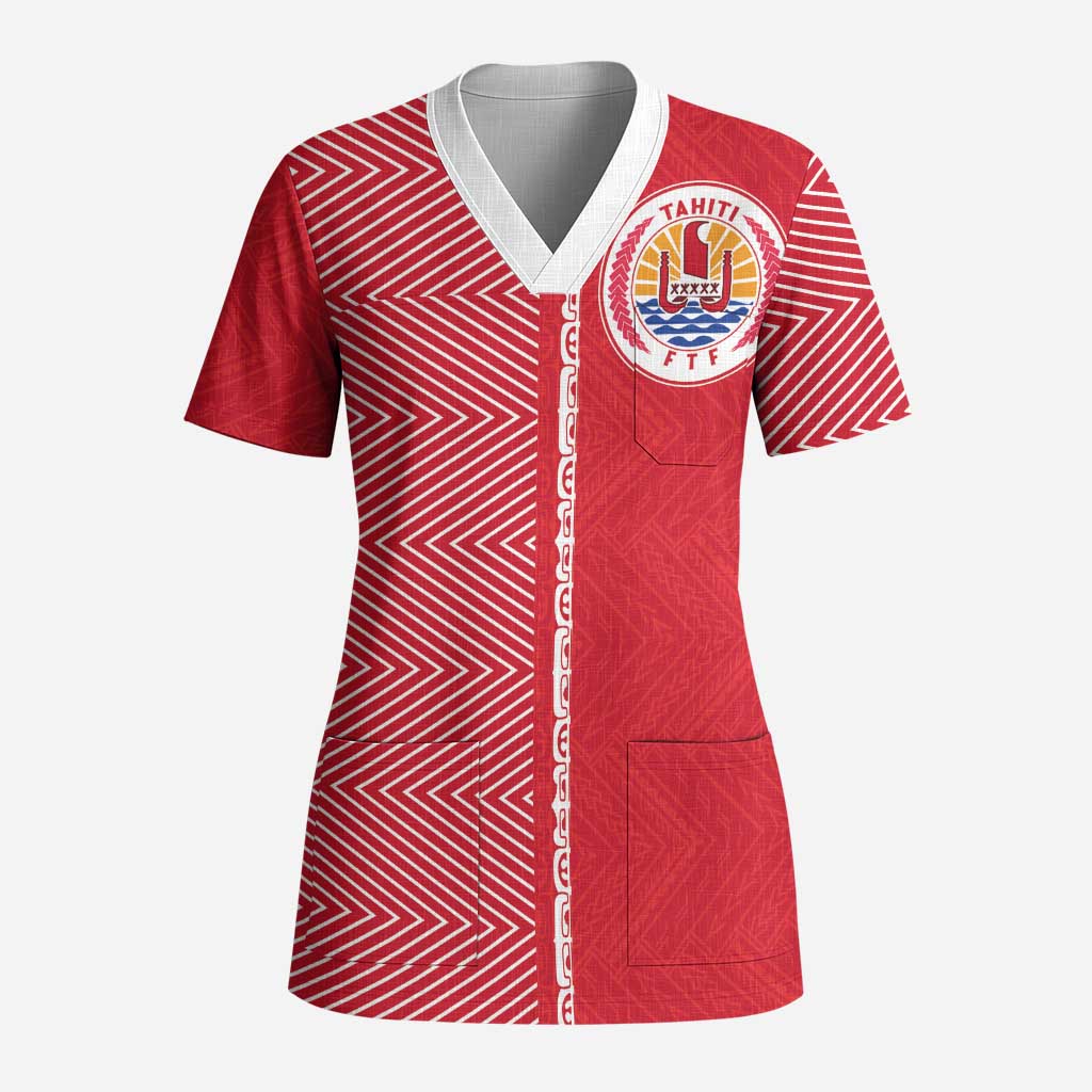 Custom Tahiti Football-Iron Warriors Scrub Top - Polynesian Pride