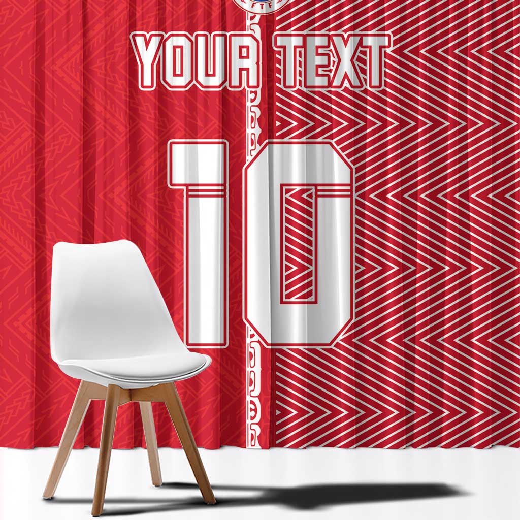 Custom Tahiti Football-Iron Warriors Window Curtain