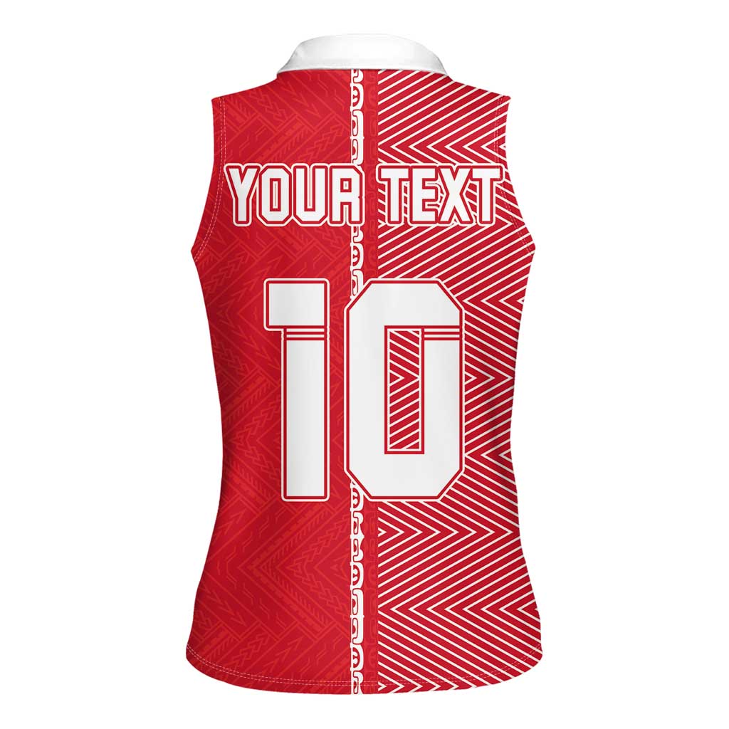 Custom Tahiti Football-Iron Warriors Women Sleeveless Polo Shirt