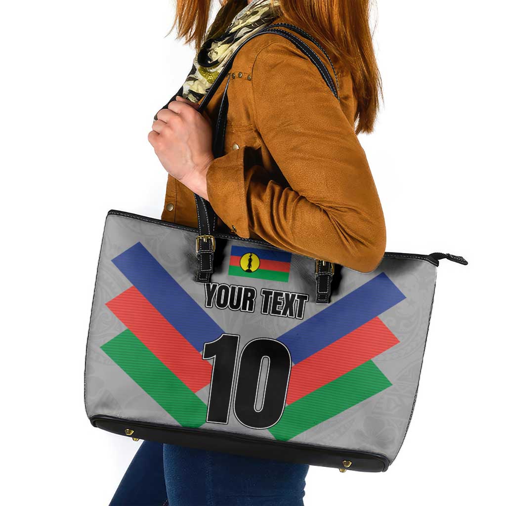 Custom New Caledonia-The Kagus Leather Tote Bag