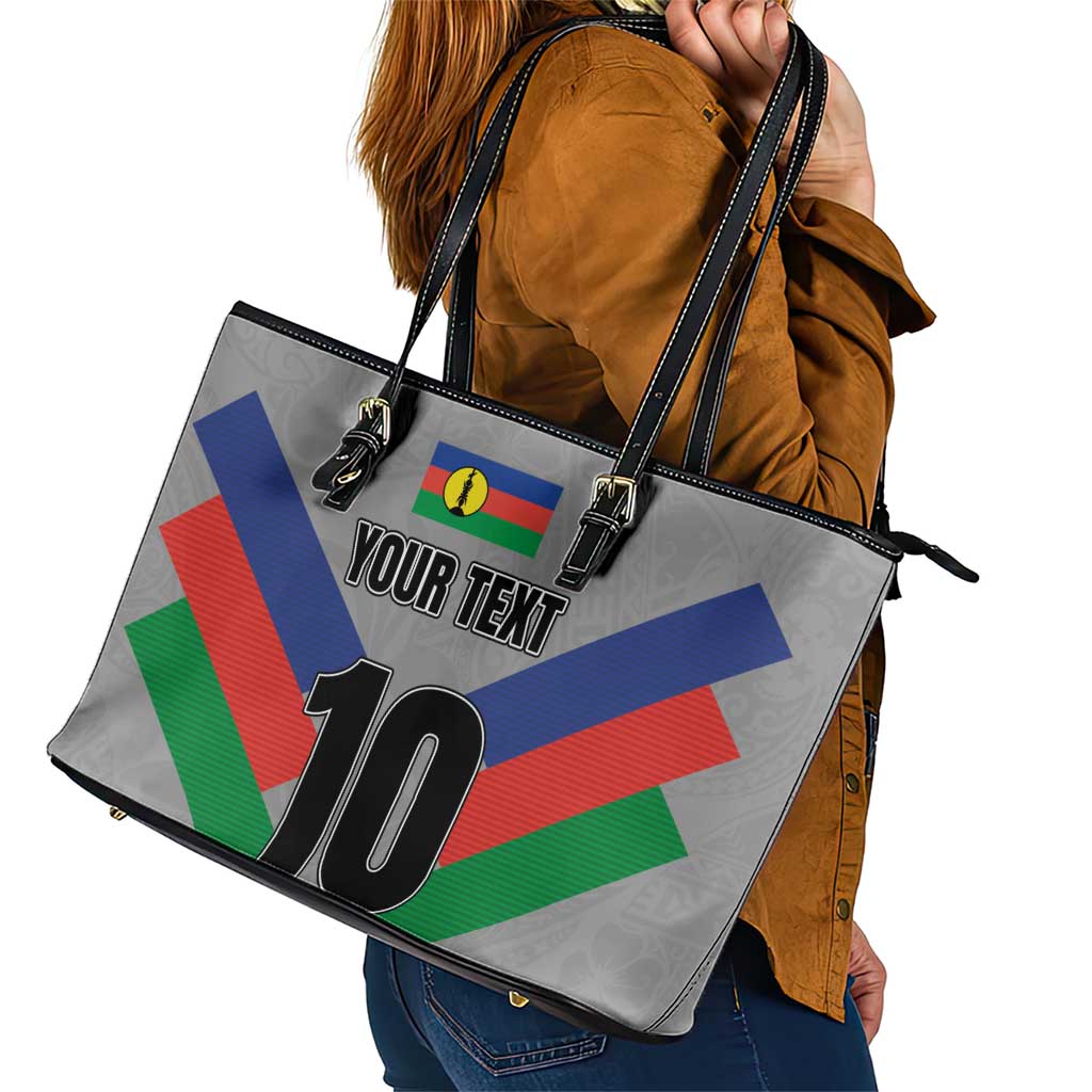 Custom New Caledonia-The Kagus Leather Tote Bag