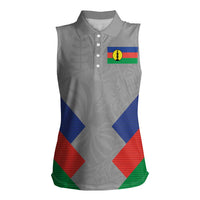 Custom New Caledonia-The Kagus Women Sleeveless Polo Shirt