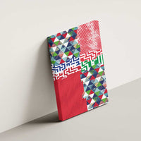 Hawaiian Floral Kakau Tropical Leaves-Sporty Style Canvas Wall Art