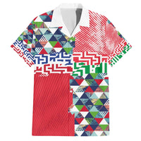 Hawaiian Floral Kakau Tropical Leaves-Sporty Style Family Matching Off The Shoulder Long Sleeve Dress and Hawaiian Shirt