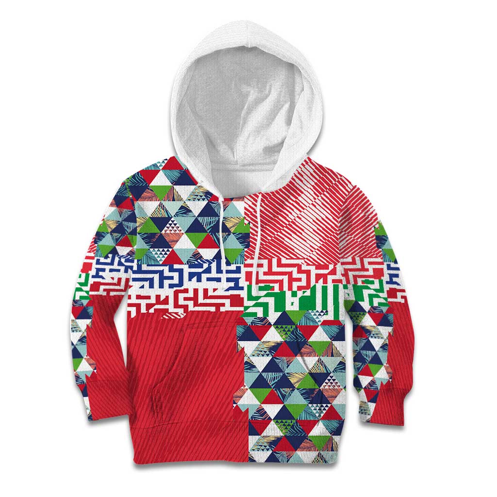 Hawaiian Floral Kakau Tropical Leaves-Sporty Style Kid Hoodie LT03 Hoodie Art - Polynesian Pride