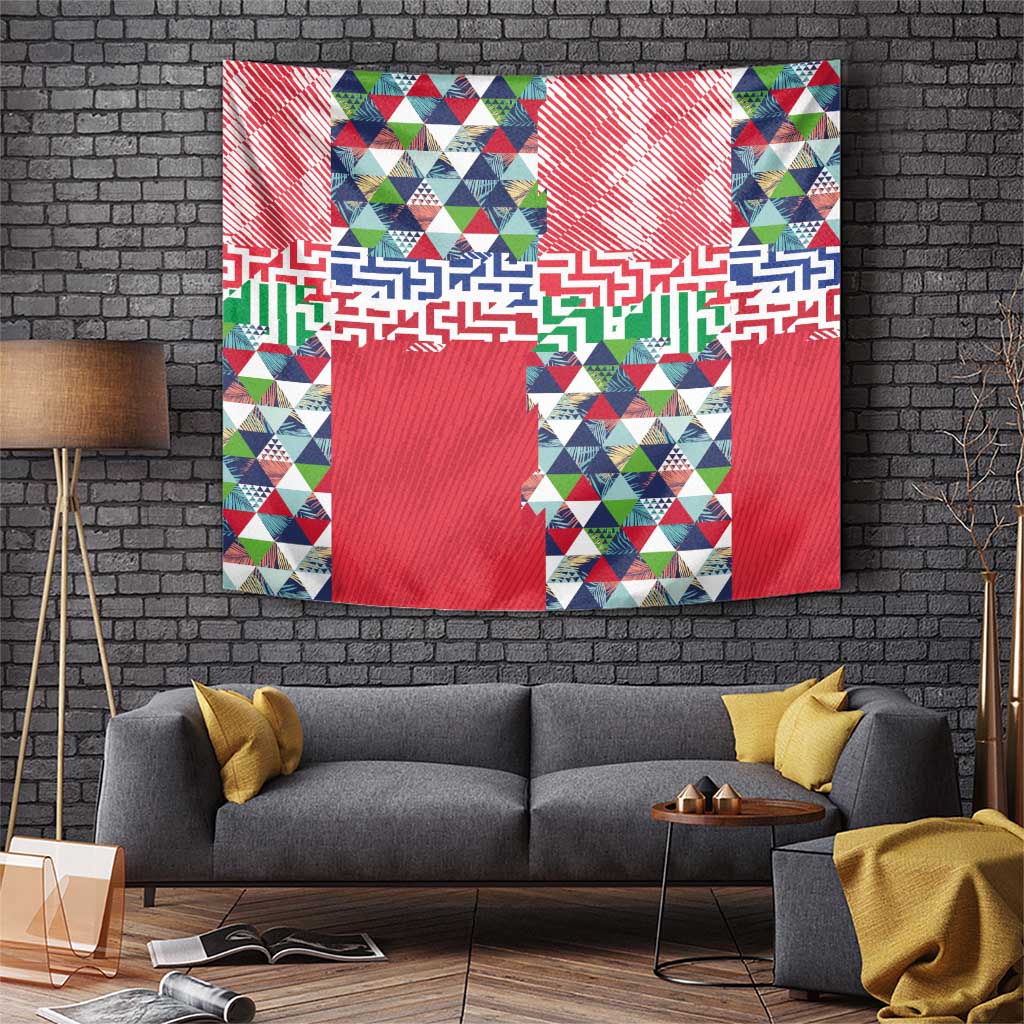 Hawaiian Floral Kakau Tropical Leaves-Sporty Style Tapestry LT03 Art - Polynesian Pride