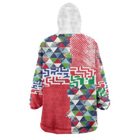 Hawaiian Floral Kakau Tropical Leaves-Sporty Style Wearable Blanket Hoodie