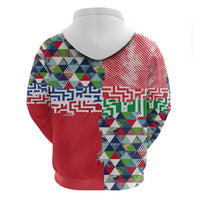 Hawaiian Floral Kakau Tropical Leaves-Sporty Style Zip Hoodie