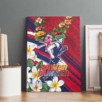 Hawaii Runner-Kakau Art with Lei and Plumeria Canvas Wall Art