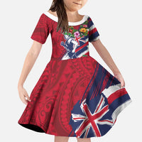 Hawaii Runner-Kakau Art with Lei and Plumeria Family Matching Puletasi and Hawaiian Shirt