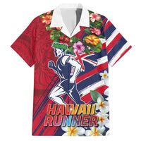 Hawaii Runner-Kakau Art with Lei and Plumeria Family Matching Puletasi and Hawaiian Shirt