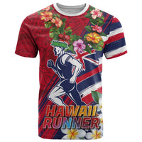Hawaii Runner-Kakau Art with Lei and Plumeria T Shirt
