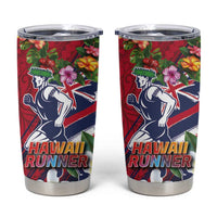 Hawaii Runner-Kakau Art with Lei and Plumeria Tumbler Cup
