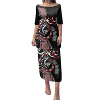 Aotearoa Toitu Te Tiriti Taniko Family Matching Puletasi and Hawaiian Shirt Maori Taniwha Haka - Honour the Treaty