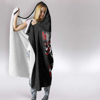 Aotearoa Toitu Te Tiriti Taniko Hooded Blanket Maori Taniwha Haka - Honour the Treaty