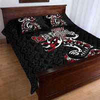 Aotearoa Toitu Te Tiriti Taniko Quilt Bed Set Maori Taniwha Haka - Honour the Treaty