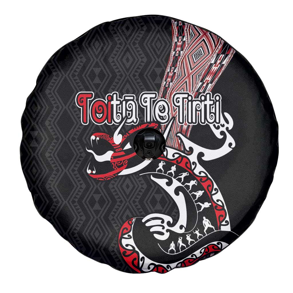 Aotearoa Toitu Te Tiriti Taniko Spare Tire Cover Maori Taniwha Haka - Honour the Treaty LT03 - Polynesian Pride