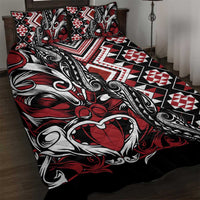 Aotearoa Maori Moko Art with Taniko Half Style Quilt Bed Set
