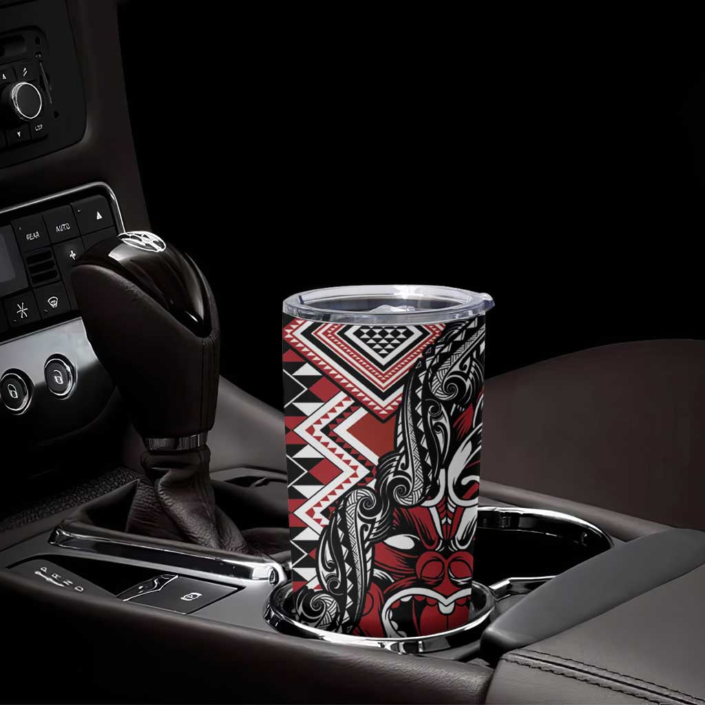 Aotearoa Maori Moko Art with Taniko Half Style Tumbler Cup
