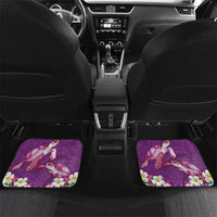 Hawaiian Lei Turtle and Plumeria Car Mats Polynerian Art Tattoo-Mauve Color