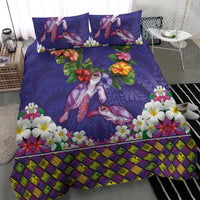 Hawaiian Lei Turtle and Plumeria Bedding Set Polynerian Art Tattoo-Navy Color LT03 - Polynesian Pride