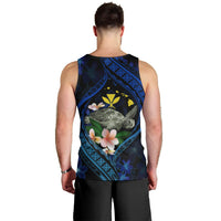 Hawaii Turtle Plumeria Flower Fanciful Men Tank Top