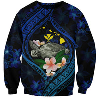 Hawaii Turtle Plumeria Flower Fanciful Sweatshirt