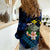 Hawaii Turtle Plumeria Flower Fanciful Women Casual Shirt