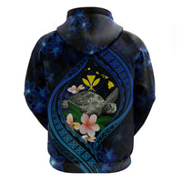 Hawaii Turtle Plumeria Flower Fanciful Zip Hoodie