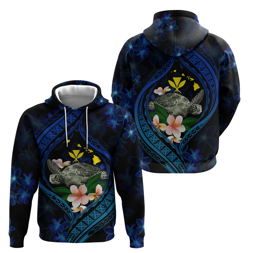 Hawaii Turtle Plumeria Flower Fanciful Zip Hoodie