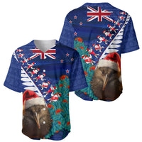 New Zealand Christmas Baseball Jersey Kiwi Bird Santa and Silver Fern Funny Haka Dance