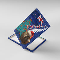 New Zealand Christmas Canvas Wall Art Kiwi Bird Santa and Silver Fern Funny Haka Dance