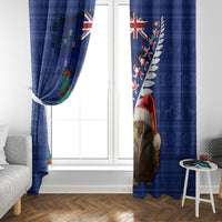 New Zealand Christmas Window Curtain Kiwi Bird Santa and Silver Fern Funny Haka Dance