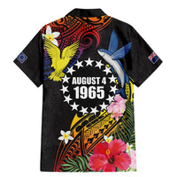 Cook Islands Independence Day Family Matching Mermaid Dress and Hawaiian Shirt Maroro and Kakaia with Hibiscus Flower Polynesian Pattern