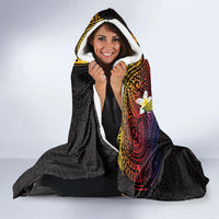 Cook Islands Independence Day Hooded Blanket Maroro and Kakaia with Hibiscus Flower Polynesian Pattern LT03 - Polynesian Pride