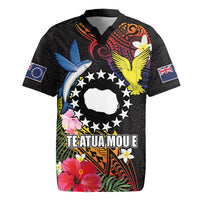 Cook Islands Independence Day Rugby Jersey Maroro and Kakaia with Hibiscus Flower Polynesian Pattern
