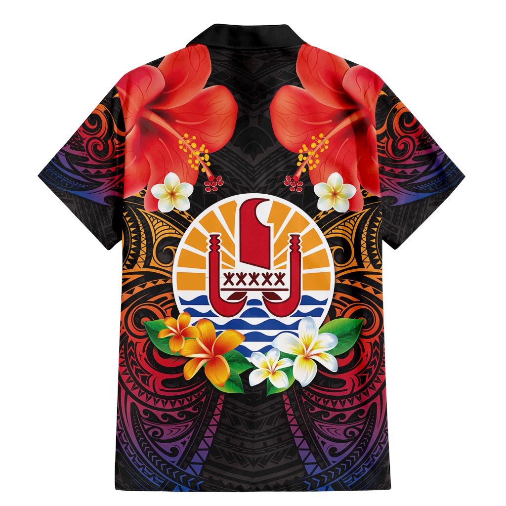 French Polynesia Bastille Day Family Matching Mermaid Dress and Hawaiian Shirt Tiare Flower and National Seal Polynesian Pattern