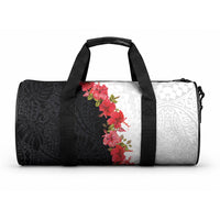 Hawaii Red Hibiscus Flowers Duffle Bag LT03 One size Black - Polynesian Pride