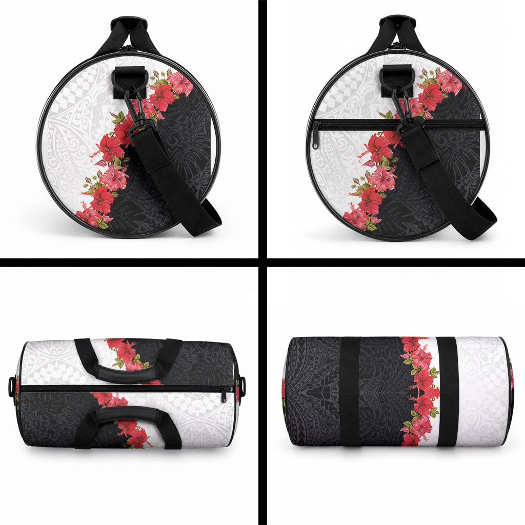 Hawaii Red Hibiscus Flowers Duffle Bag LT03 - Polynesian Pride