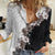 Hawaii Grayscale Hibiscus Flowers Women Casual Shirt Polynesian Pattern With Half Black White Version