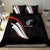 New Zealand Rugby Bedding Set Sporty Silver Fern Shape with Maori Tattoos - Polynesian Pride