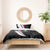 New Zealand Rugby Bedding Set Sporty Silver Fern Shape with Maori Tattoos - Polynesian Pride