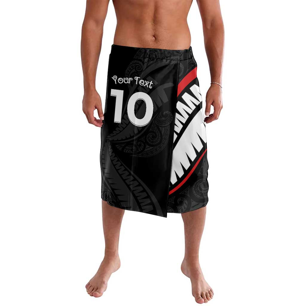 New Zealand Rugby Custom Lavalava Sporty Silver Fern Shape with Maori Tattoos - Polynesian Pride