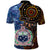 Samoa and Australia Together Polo Shirt Kangaroo and Tribal Hibiscus Aboriginal Pattern